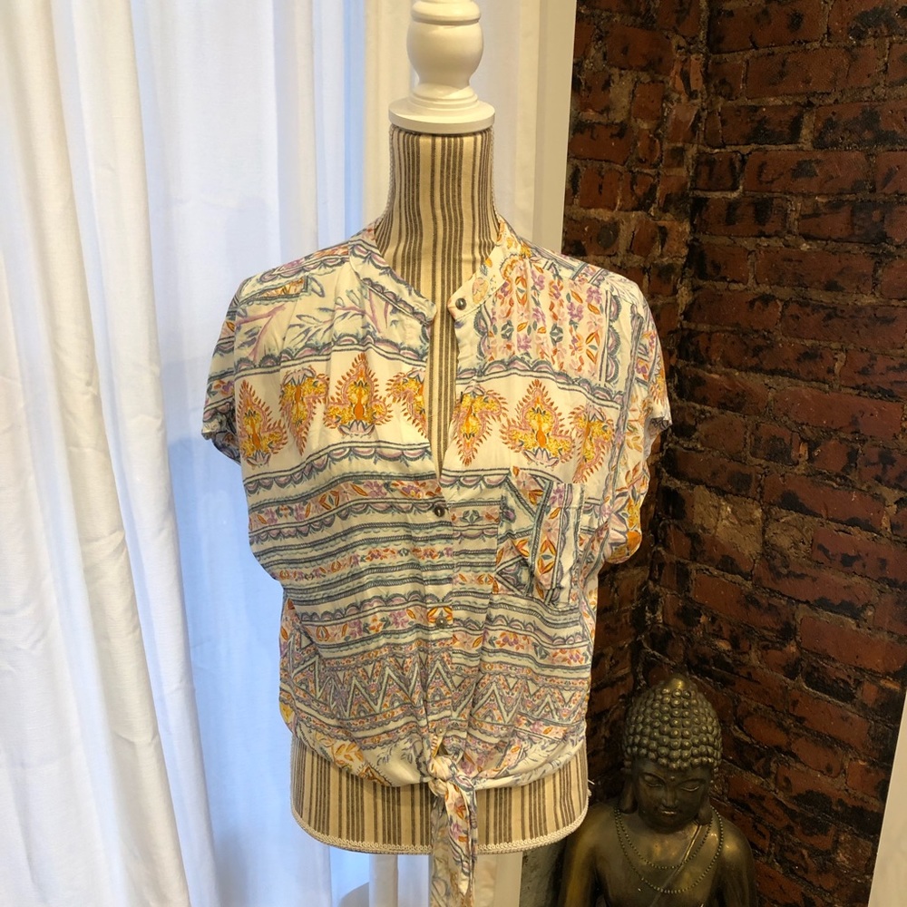 Maven tie waist summer top